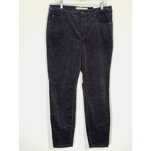 Soft Surroundings Velour Corduroy Pants Size 14 (Missy) Pockets Blue Stretch New